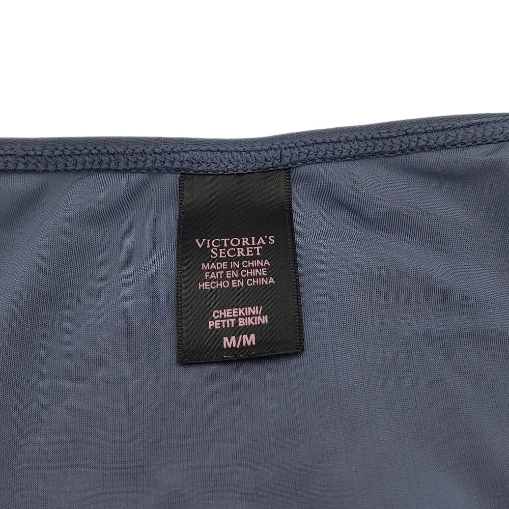 Victoria's Secret Very Sexy Strappy Cheekini Panty Size Medium Gray Bikini - Picture 3 of 6